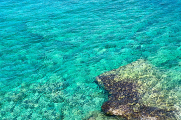 Fototapeta na wymiar Texture of tropical turquoise blue water