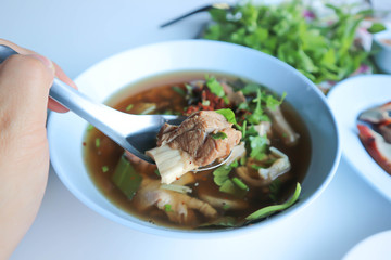 spicy soup or beef soup