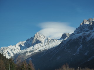Fototapeta premium Amazing landscape at the summits of the Mont Blanc range on the French side