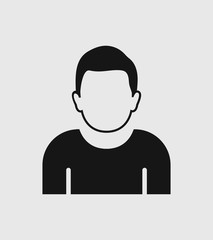 Man profile Icon on gray Background