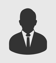 Businessman Profile Icon. Editable Vector EPS Symbol Illustration. 