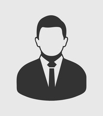 Businessman Profile Icon. Editable Vector EPS Symbol Illustration. 