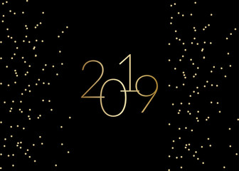 2019 New Year Greeting Card Template Design