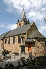 Eglise Saint-Clair (XIIe siècle), ville de Donville-les-Bains, département de la Manche, France