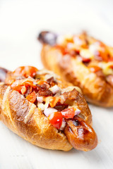 gourmet american hotdog