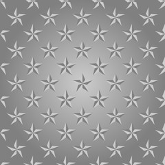 Luxury silver background with blue shiny stars in a row side by side and below them on a gray background