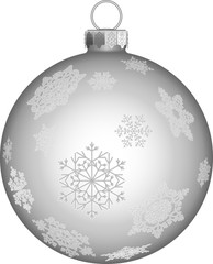 silberne Christbaumkugel