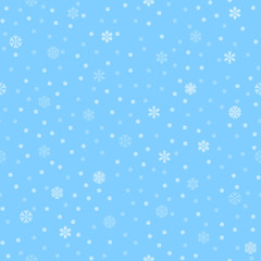 vector winter snow light seamless pattern