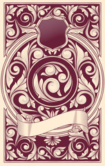 Vintage decorative ornate card