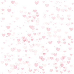 Valentine's Day Background with Hearts, Holiday Celebrated February 14. Vector illustration.