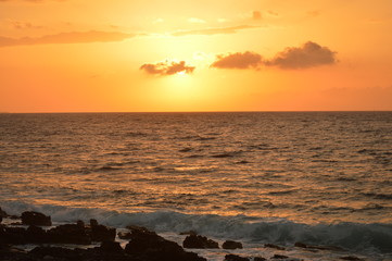 Naklejka premium sunset kreta