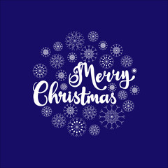 Merry Christmas lettering vector bright cool illustration