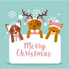 dog merry christmas card