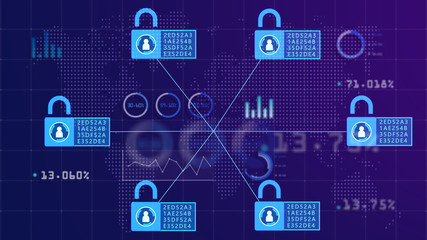 Obraz premium Block chain concept.