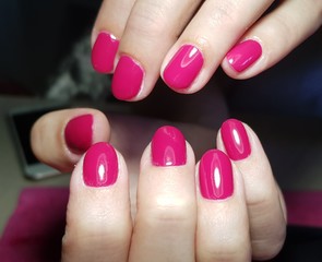 Beautiful hand manicure.