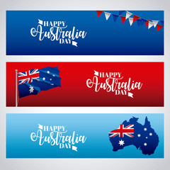 Obraz na płótnie Canvas happy australia day celebration