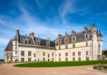 Chateau Amboise at sunny day. Loire valley, France.