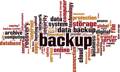 backup word cloud