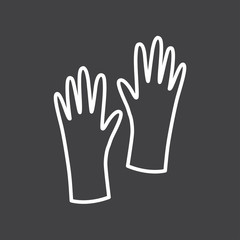  Gloves icon vector. 