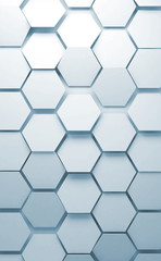 Abstract digital background with 3d hexagons