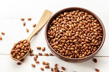 raw beans in a plate