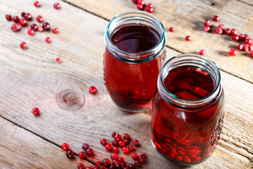 cranberry drink in a glass