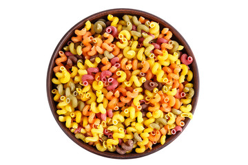   raw pasta multicolored