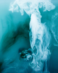 water color white background acrylic inside smoke steam frost blue frozen watercolor turquoise sea...