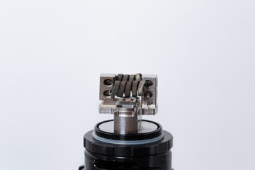 Spiral coils on an atomizer close up