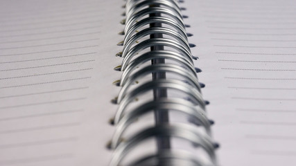 Blank spiral notebook