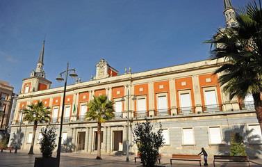 Obraz premium Town Hall of Huelva located in the Constitution Square, Andalusia, Spain 