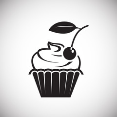 Birthday cake icon on white background for graphic and web design, Modern simple vector sign. Internet concept. Trendy symbol for website design web button or mobile app