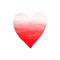Heart watercolor illustration postcard valentine congratulation invitation