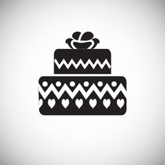 Birthday cake icon on white background for graphic and web design, Modern simple vector sign. Internet concept. Trendy symbol for website design web button or mobile app
