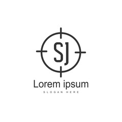 Initial letter SJ Logo template design. minimal letter logo