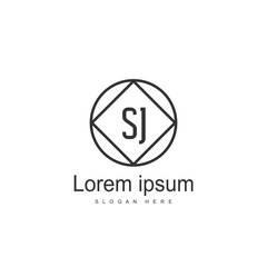 Initial letter SJ Logo template design. minimal letter logo