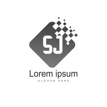 Initial letter SJ Logo template design. minimal letter logo