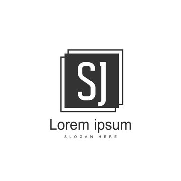 Initial letter SJ Logo template design. minimal letter logo