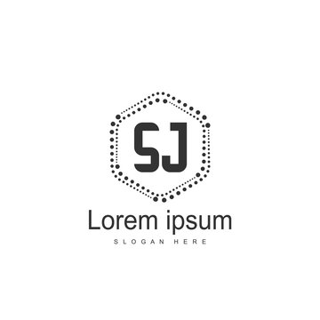Initial letter SJ Logo template design. minimal letter logo