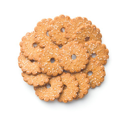 Christmas biscuits with sugar crystals.