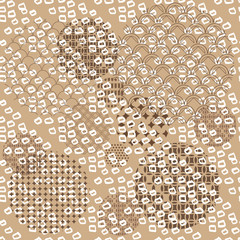 Decorative seamless pattern with abstract details. Vector seamless texture.For printing on packaging, textiles,fabric, paper and other materials.Vector illustration,