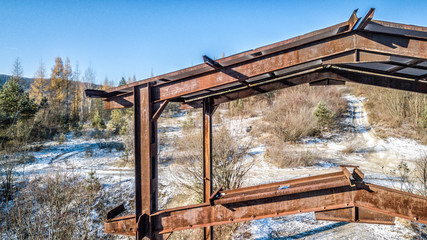 DRON Bieszczasy zima śnieg  © Piotr