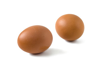 Two chicken eggs