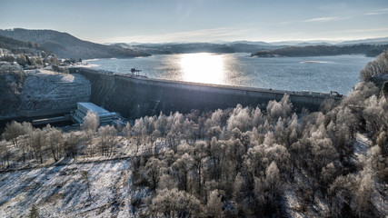 DRON Bieszczasy zima śnieg 