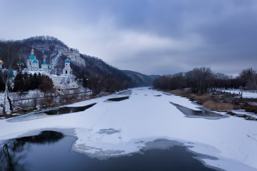 The Seversky Donets River in the area of ​​Sviatohirsk Lavra
