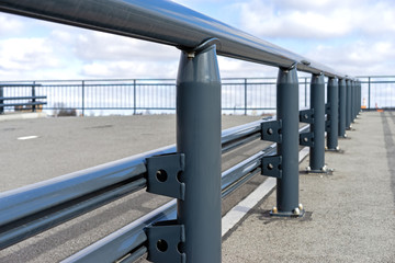 Safety Traffic barrier painted steel construction