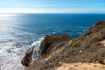 view from a cliff at highway no 1 to the pacific coast