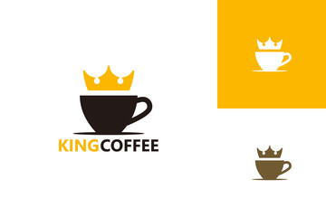 King Coffee Logo Template Design Vector, Emblem, Design Concept, Creative Symbol, Icon