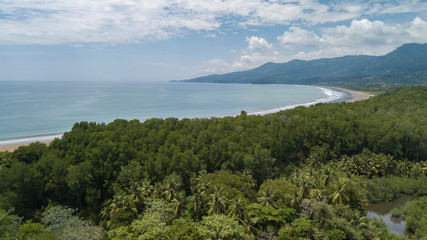 Fototapeta na wymiar Costa Rica, santa teresa beach from above