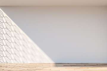 Clean wall with sunlight